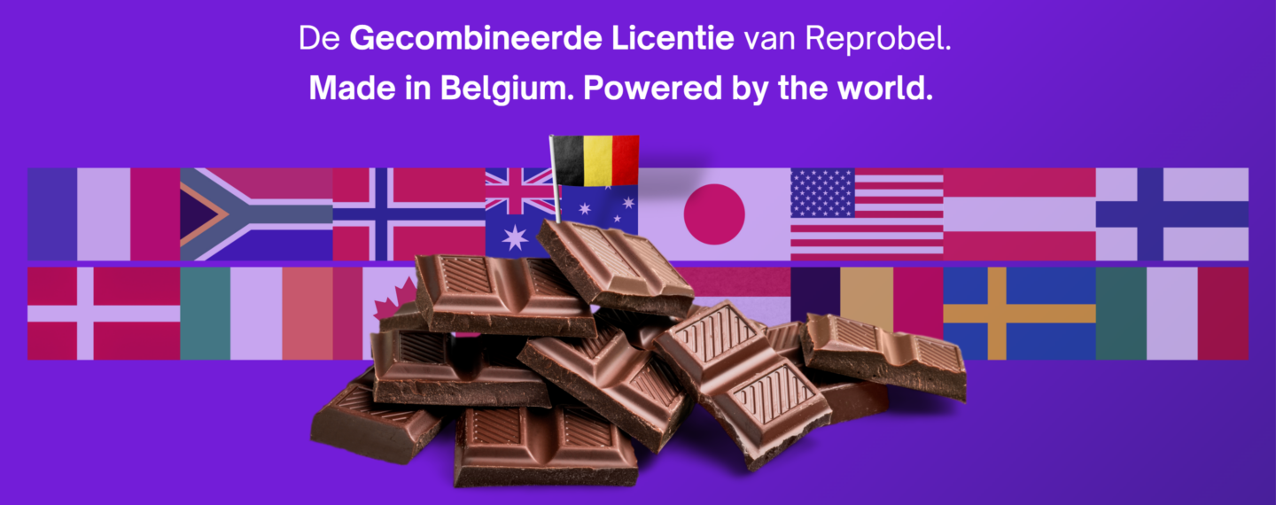 De Gecombineerde Licentie van Reprobel. Made in Belgium. Powered by the world.